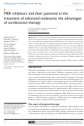 Cover page: MEK inhibitors and their potential in the treatment of advanced melanoma: the advantages of combination therapy