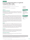 Cover page: Predicting Amyloid Positivity in Cognitively Unimpaired Older Adults: A Machine Learning Approach Using A4 Data.