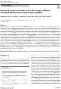 Cover page: Measuring Gender Role Conflict, Internalized Stigma, and Racial and Sexual Identity in Behaviorally Bisexual Black Men