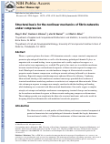 Cover page: Structural basis for the nonlinear mechanics of fibrin networks under compression