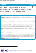 Cover page: MR thermometry-guided ultrasound hyperthermia of user-defined regions using the ExAblate prostate ablation array