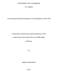 Cover page: Constructing the Indian Immigrant to Colonial Burma, 1885-1948