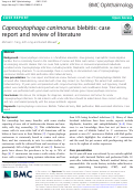 Cover page: Capnocytophaga canimorsus blebitis: case report and review of literature