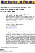 Cover page: Signatures of electronic phase separation in the Hall effect of anisotropically strained La
              <sub>0.67</sub>
              Ca
              <sub>0.33</sub>
              MnO
              <sub>3</sub>
              films