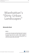 Cover page: Manhattan’s "Dirty Urban Landscapes"