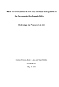Cover page: When the levees break: Relief cuts and flood management in the Sacramento-San Joaquin Delta