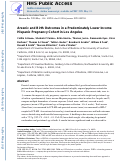 Cover page: Arsenic and birth outcomes in a predominately lower income Hispanic pregnancy cohort in Los Angeles