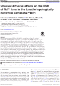 Cover page: Unusual diffusive effects on the ESR of Nd3+ ions in the tunable topologically nontrivial semimetal YBiPt