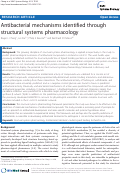 Cover page: Antibacterial mechanisms identified through structural systems pharmacology