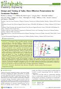 Cover page: Design and Testing of Safer, More Effective Preservatives for Consumer Products