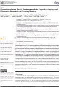 Cover page: Operationalizing Social Environments in Cognitive Aging and Dementia Research: A Scoping Review