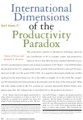 Cover page: International dimensions of the productivity paradox