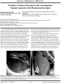 Cover page: Pediatric Urinary Retention and Constipation: Vaginal Agenesis with Hematometrocolpos
