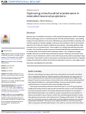 Cover page: Optimizing mitochondrial maintenance in extended neuronal projections