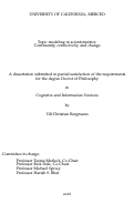 Cover page: Topic modeling in scientometrics: Community, connectivity, and change