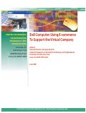 Cover page: Dell Computer: Using E-commerce To Support the Virtual Company