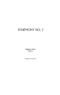 Cover page: Symphony No. 3