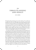 Cover page: Urban Planning and Policy