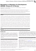 Cover page: Biomarkers of Nutrition for Development (BOND): Vitamin B-12 Review