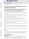 Cover page: The effect of unstable housing on HIV treatment biomarkers: An instrumental variables approach