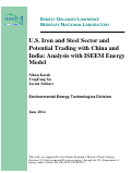 Cover page: U.S. Iron and Steel Sector and Potential Trading with China and India: Analysis with ISEEM Energy Model