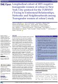 Cover page: Longitudinal cohort of HIV-negative transgender women of colour in New York City: protocol for the TURNNT (‘Trying to Understand Relationships, Networks and Neighbourhoods among Transgender women of colour’) study