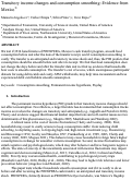 Cover page of Transitory income changes and consumption smoothing: Evidence from Mexico