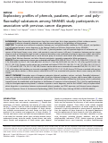 Cover page: Exploratory profiles of phenols, parabens, and per- and poly-fluoroalkyl substances among NHANES study participants in association with previous cancer diagnoses