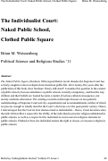 Cover page: The Individualist Court: Naked Public School, Clothed Public Square