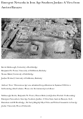 Cover page of Emergent Networks in Iron Age Southern Jordan: A View from Ancient Busayra