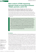 Cover page: Meta-analysis of RNA sequencing datasets reveals an association between TRAJ23, psoriasis, and IL-17A