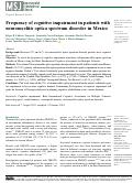 Cover page: Frequency of cognitive impairment in patients with neuromyelitis optica spectrum disorder in Mexico.