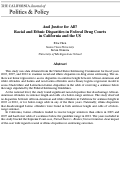 Cover page: And Justice for All? Racial and Ethnic Disparities in Federal Drug Courts in California and the US