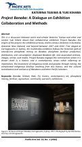 Cover page: Project Banaba: A Dialogue on Exhibition Collaboration and Methods
