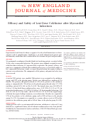 Cover page: Efficacy and Safety of Low-Dose Colchicine after Myocardial Infarction.