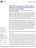 Cover page: FAK/PYK2 promotes the Wnt/β-catenin pathway and intestinal tumorigenesis by phosphorylating GSK3β