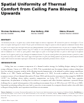 Cover page: Spatial Uniformity of Thermal Comfort from Ceiling Fans Blowing Upwards