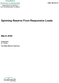 Cover page: Spinning Reserves from Responsive Loads