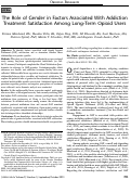 Cover page: The Role of Gender in Factors Associated With Addiction Treatment Satisfaction Among Long-Term Opioid Users