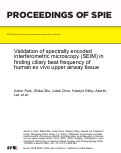 Cover page: Validation of spectrally encoded interferometric microscopy (SEIM) in finding ciliary beat frequency of human ex vivo upper airway tissue