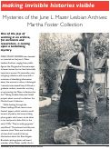 Cover page: Mysteries of the June L. Mazer Lesbian Archives: Martha Foster Collection
