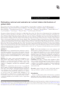 Cover page: Estimating national and subnational nutrient intake distributions of global diets.