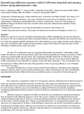 Cover page: Quantifying influenza exposure within California hospitals and nursing homes using administrative data