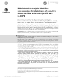 Cover page: Metabolomics analysis identifies sex-associated metabotypes of oxidative stress and the autotaxin–lysoPA axis in COPD