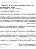 Cover page: The necessity of ZSCAN4 for preimplantation development and gene expression of bovine embryos