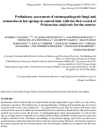Cover page: First assessment of entomopathogenic fungi and nematodes in hot springs in central Italy and first record of Pristionchus uniformis for the country