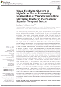 Cover page: Visual Field Map Clusters in High-Order Visual Processing: Organization of V3A/V3B and a New Cloverleaf Cluster in the Posterior Superior Temporal Sulcus