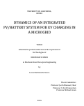 Cover page: Dynamics of an Integrated PV/Battery System for EV Charging in a Microgrid