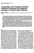 Cover page: Archaeology in the Forgotten Peninsula: Prehistoric Settlement and Subsistence Strategies in Northern Baja California