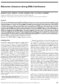 Cover page: Ribosome clearance during RNA interference